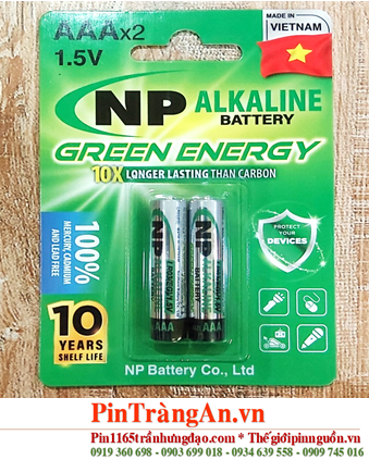 Pin NP LR03EG(2B), Pin AAA 1.5v alkaline LR03EG(2B) Green Energy (vỉ 2 viên)